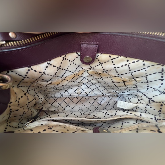 Kate Spade Burgundy Shoulder Cross Body Purse Bag Used Authentic - Picture 14 of 14
